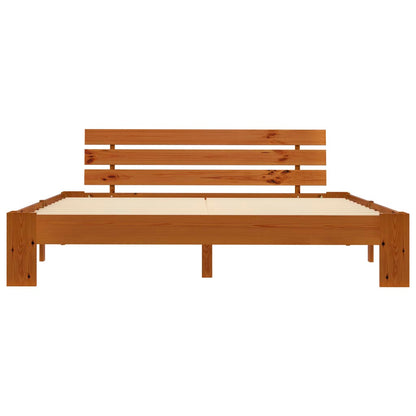 Solid Pine Bed Frame 180x200cm, Honey Brown – No Mattress Included