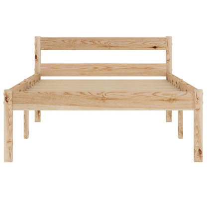 Solid Pine Wood Bed Frame, 100x200 cm - No Mattress Included
