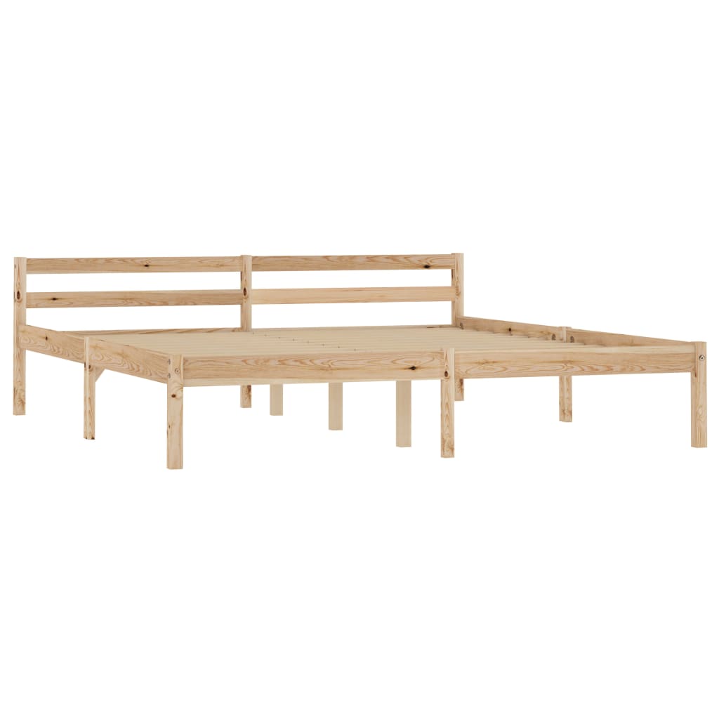 Solid Pine Wood Bed Frame 160x200 cm - Durable & Stylish Design