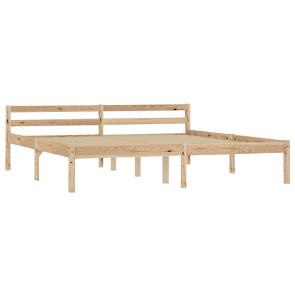Solid Pine Wood Bed Frame 160x200 cm - Durable & Stylish Design