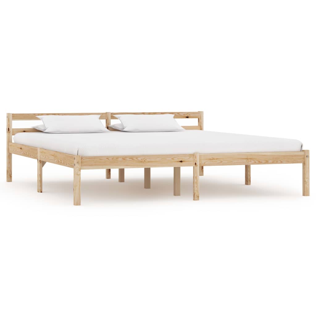 Solid Pine Wood Bed Frame Super King 180x200 cm - No Mattress