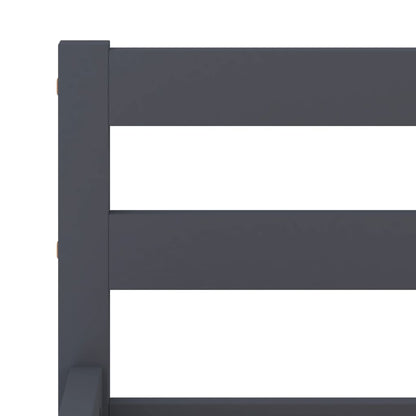 Solid Pine Wood Grey Bed Frame 160x200 cm - Mattress Not Included