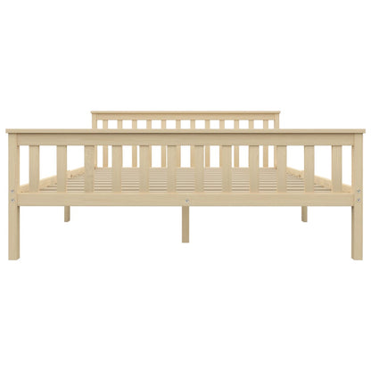 Natural Solid Pinewood Bed Frame 160x200 cm - No Mattress Included