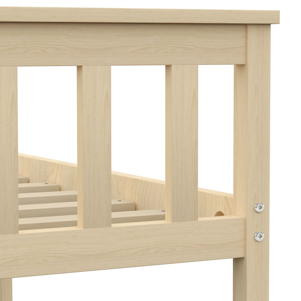 Natural Solid Pinewood Bed Frame 160x200 cm - No Mattress Included