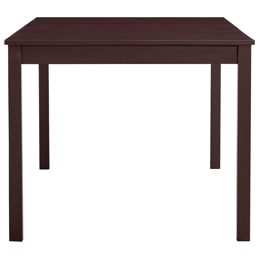 Dark Brown Pinewood Dining Table 180x90x73 cm