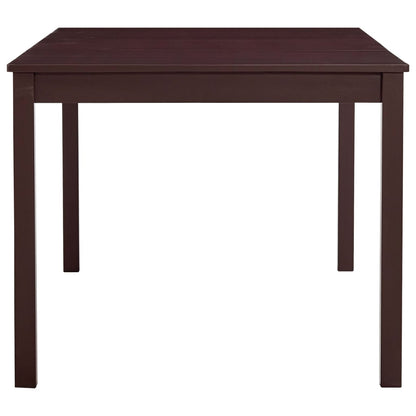 Dark Brown Pinewood Dining Table 180x90x73 cm