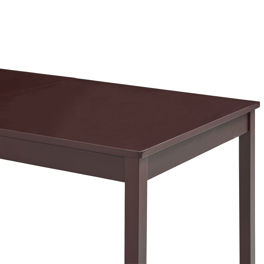 Dark Brown Pinewood Dining Table 180x90x73 cm