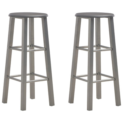Anthracite MDF Bar Stools Set of 2 - Stylish & Durable Seating