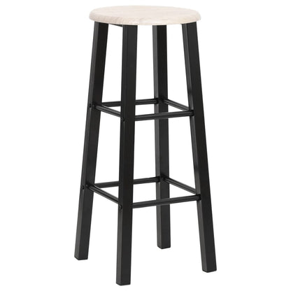 Sleek Black MDF Bar Stools Set of 2 - Modern & Stylish Seating