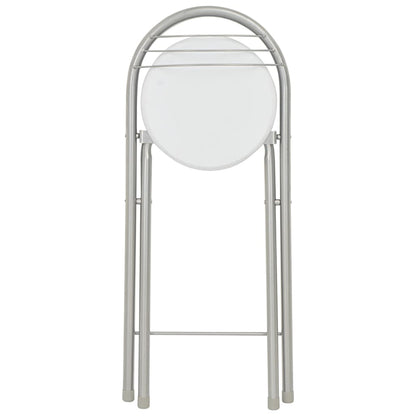 3 Piece Bar Set with Shelves Wood and Steel White
