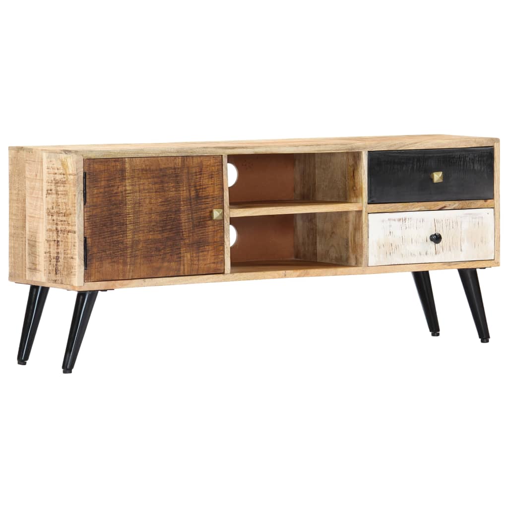 TV Cabinet 115x30x47 cm Solid Mango Wood