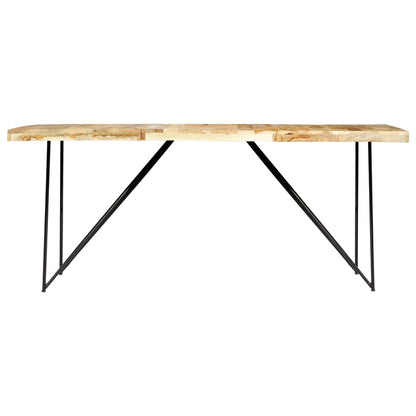 Solid Mango Wood Dining Table 180x90 cm - Natural Finish