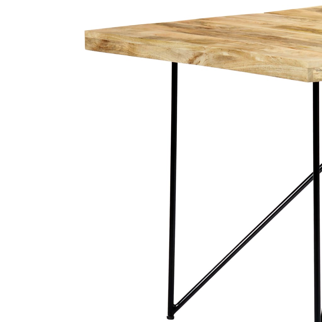 Solid Mango Wood Dining Table 180x90 cm - Natural Finish