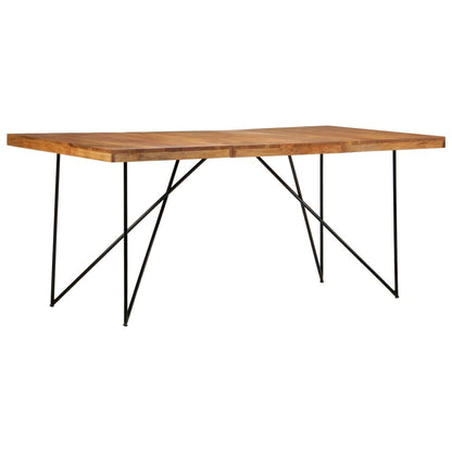 Solid Acacia Wood Dining Table 180x90x76 cm - Elegant & Durable