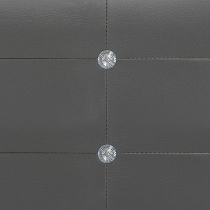 Bed Frame without Mattress Grey Faux Leather 180x200 cm Super King