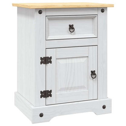 Mexican Pine Bedside Cabinet, Corona Range, White, 53x39x67 cm