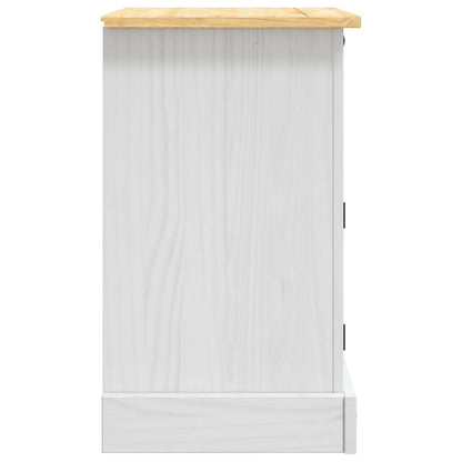 Mexican Pine Bedside Cabinet, Corona Range, White, 53x39x67 cm