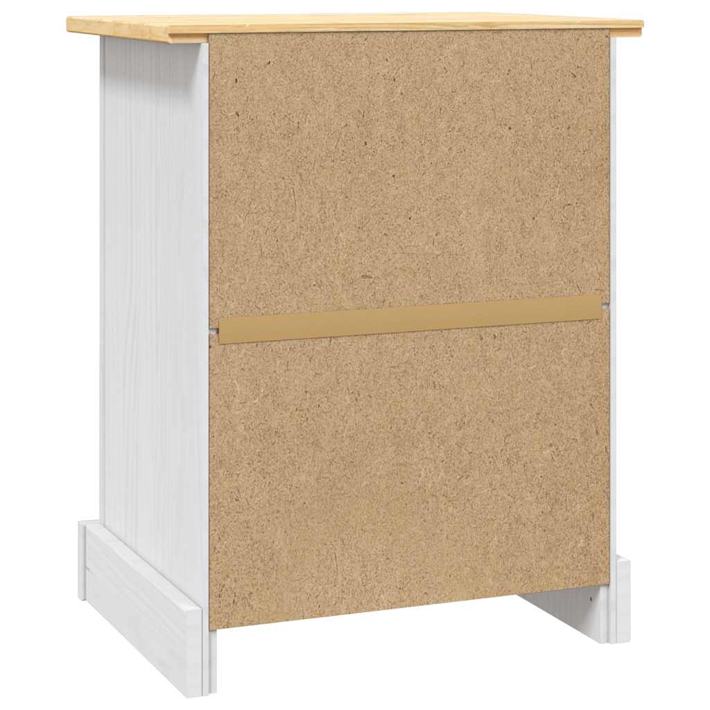 Mexican Pine Bedside Cabinet, Corona Range, White, 53x39x67 cm