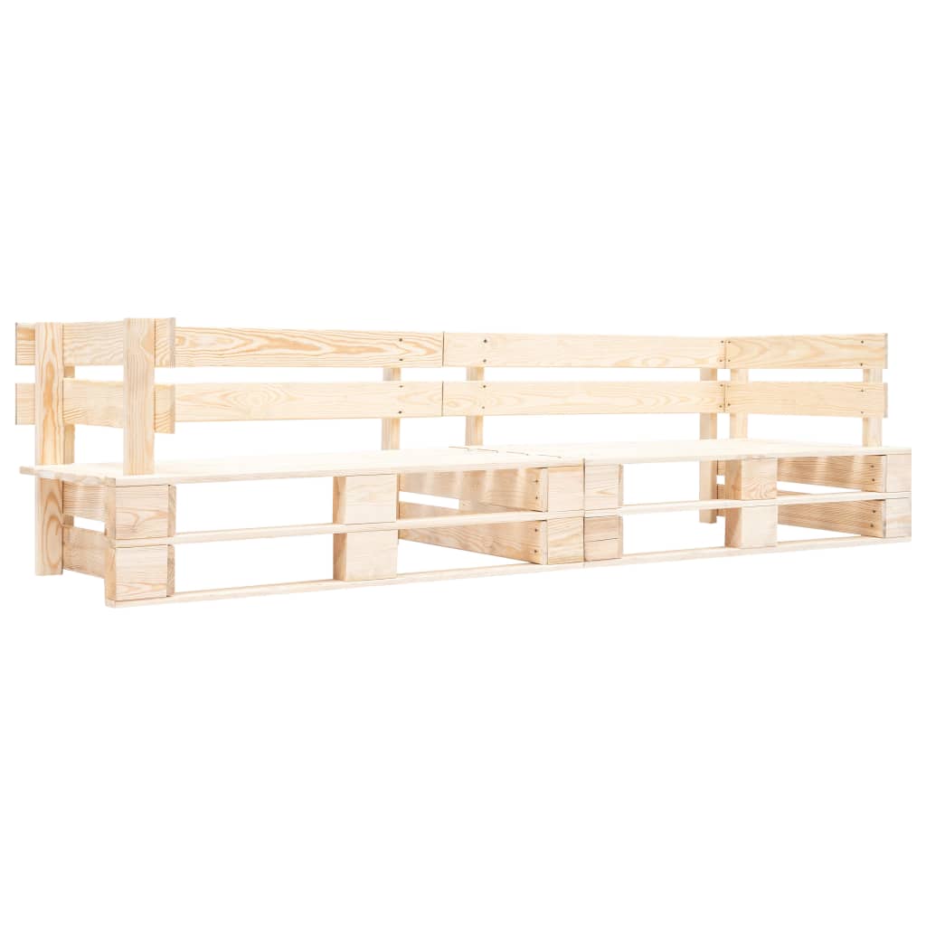 Garden 2-Seater Pallet Sofa - Natural Wood, Eco-Friendly & Stylish