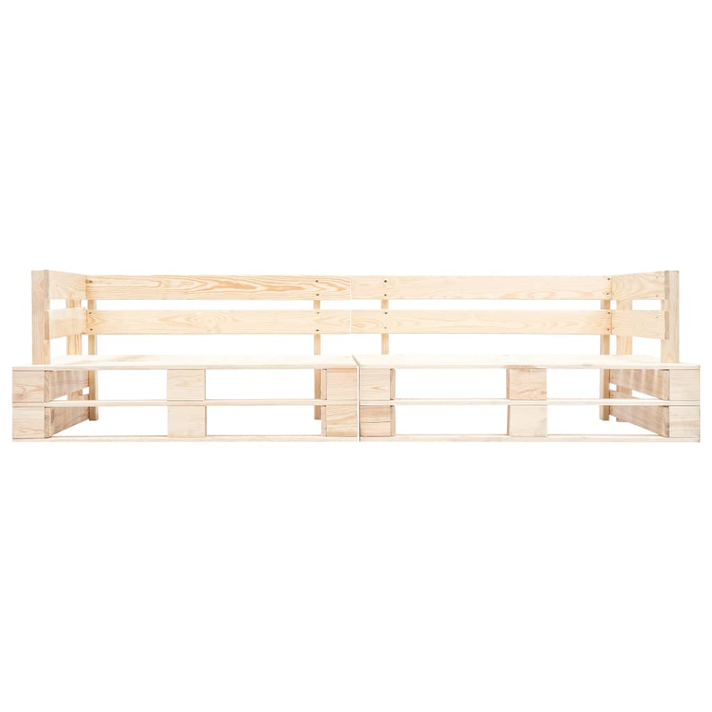 Garden 2-Seater Pallet Sofa - Natural Wood, Eco-Friendly & Stylish
