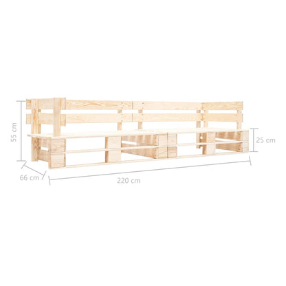 Garden 2-Seater Pallet Sofa - Natural Wood, Eco-Friendly & Stylish