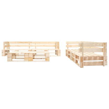 6 Piece Garden Pallet Lounge Set Wood Natural