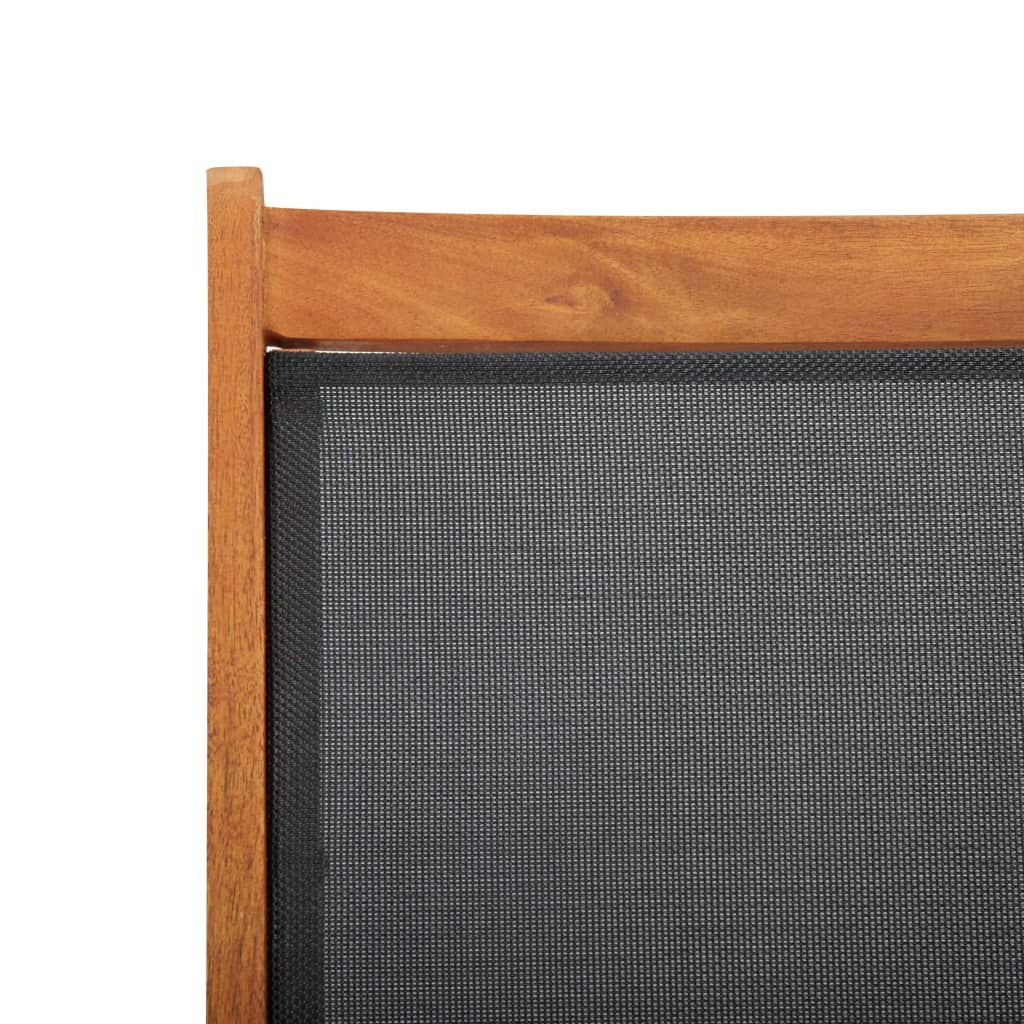 Solid Acacia Wood Outdoor Deck Chair with Textilene Fabric