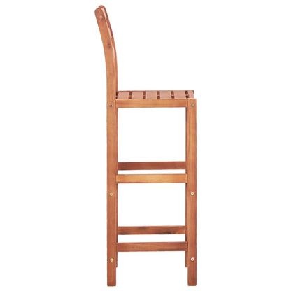 Set of 4 Bar Chairs in Solid Acacia Wood – Stylish & Durable Seating