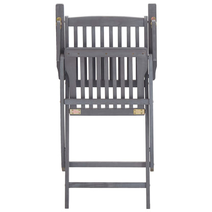 2-Piece Solid Acacia Wood Folding Outdoor Chairs Set