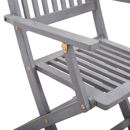 4-Piece Solid Acacia Wood Folding Outdoor Chairs Set