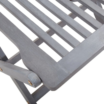 4-Piece Folding Outdoor Chairs, Solid Acacia Wood, Natural Finish