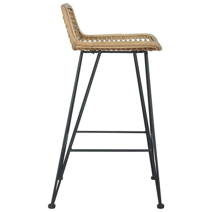 Natural Rattan Bar Chairs Set of 2 - Stylish & Durable Seating