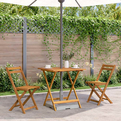 Folding Garden Table 70x70x75 cm Solid Acacia Wood
