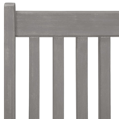 Set of 2 Grey Solid Acacia Wood Reclining Garden Chairs