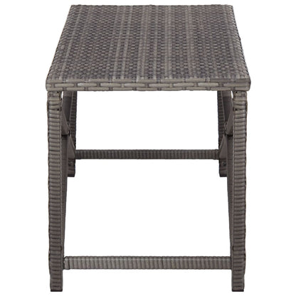 Stylish 120cm Grey Poly Rattan Garden Bench - Durable & Chic