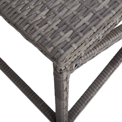 Stylish 120cm Grey Poly Rattan Garden Bench - Durable & Chic