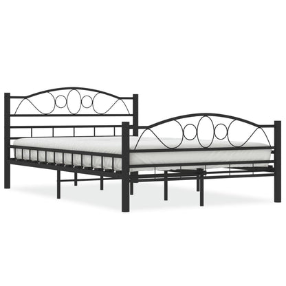 Black Steel Bed Frame 120x200 cm - Sturdy & Modern Design