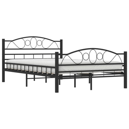Black Steel Bed Frame 120x200 cm - Sturdy & Modern Design