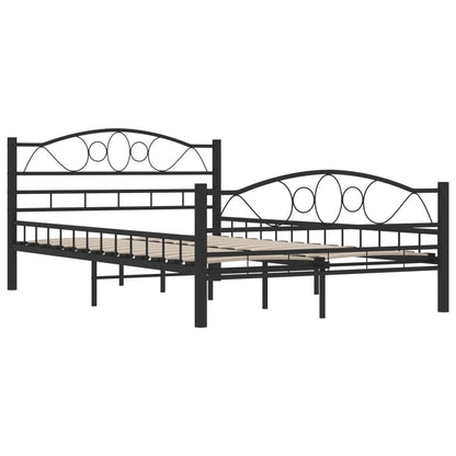 Black Steel Bed Frame 120x200 cm - Sturdy & Modern Design