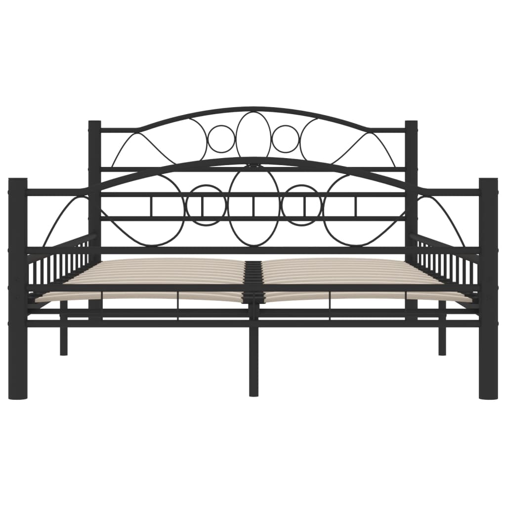Black Steel Bed Frame 120x200 cm - Sturdy & Modern Design