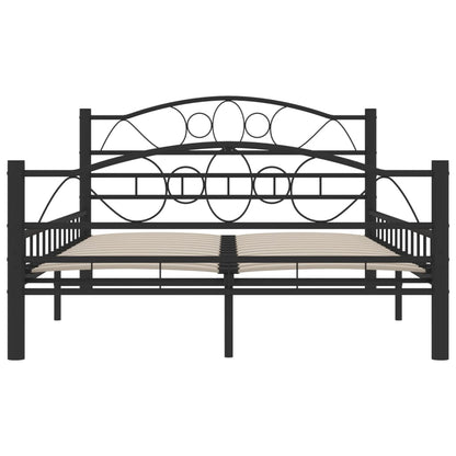 Black Steel Bed Frame 120x200 cm - Sturdy & Modern Design