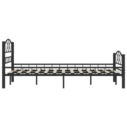 Black Steel Bed Frame 120x200 cm - Sturdy & Modern Design