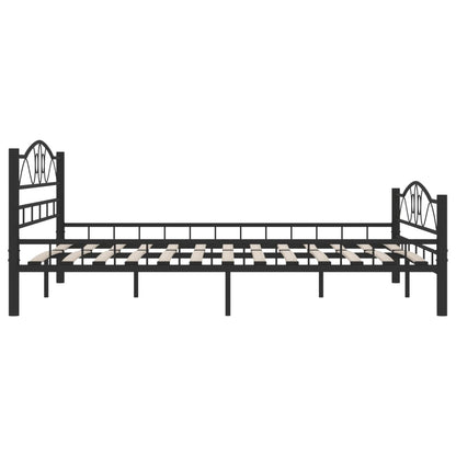 Bed Frame without Mattress Black Steel 180x200 cm Super King