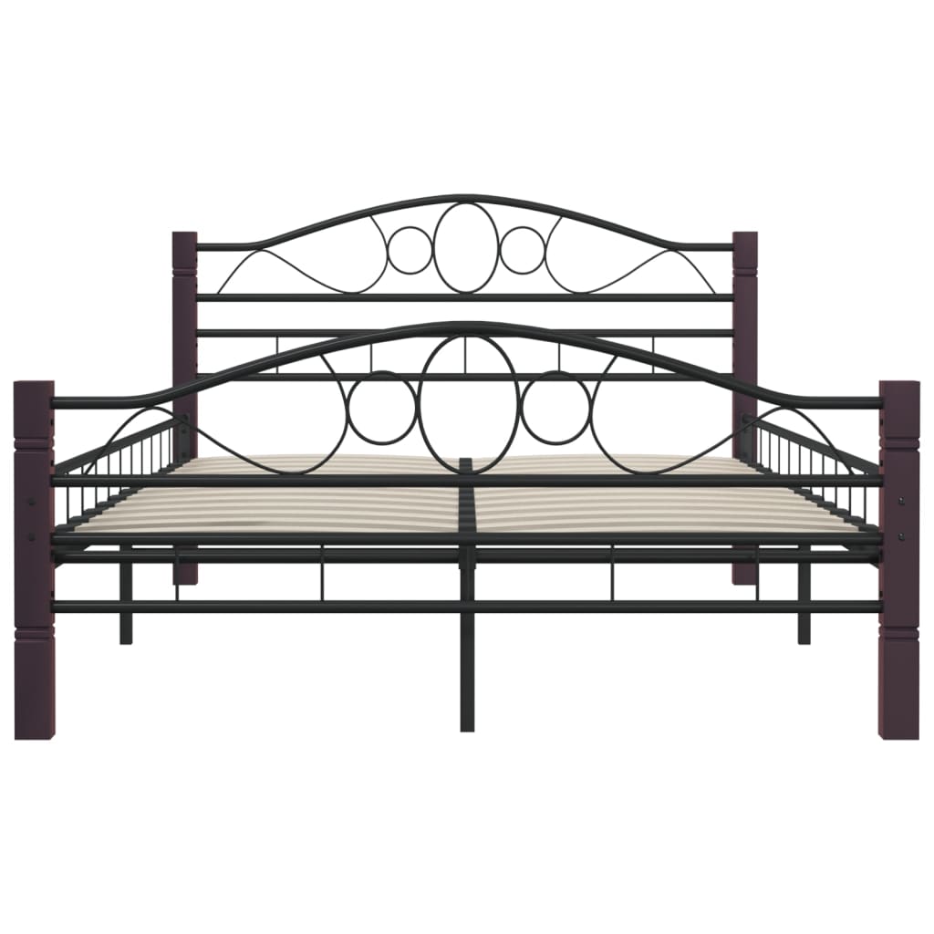 Black Metal Bed Frame 120x200 cm - Durable and Stylish Design
