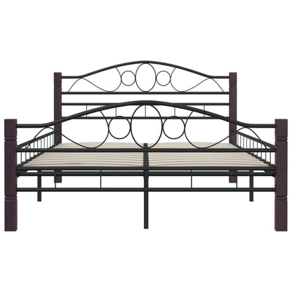 Black Metal Bed Frame 120x200 cm - Durable and Stylish Design