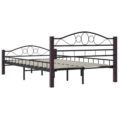 Black Metal Bed Frame 120x200 cm - Durable and Stylish Design