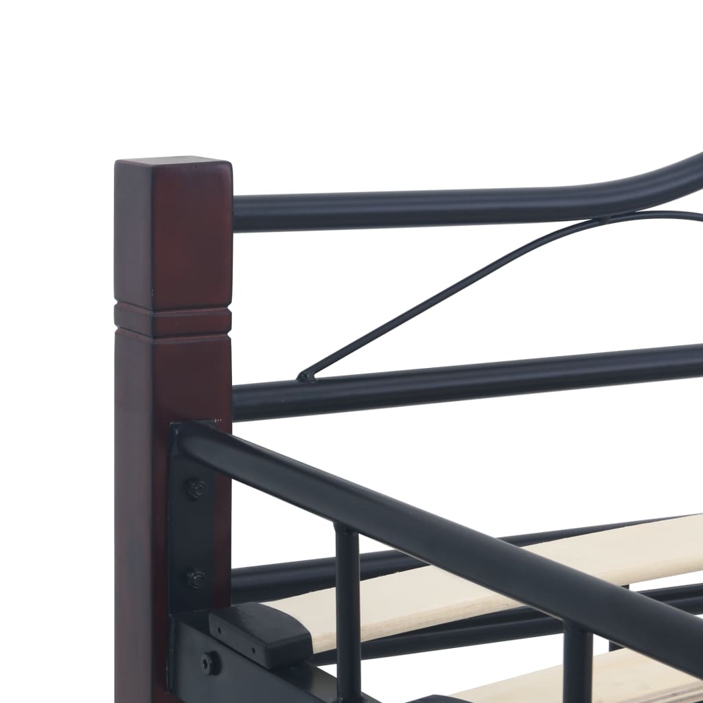 Black Metal Bed Frame 120x200 cm - Durable and Stylish Design