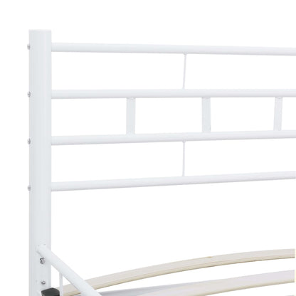 White Metal Bed Frame 140x200 cm - vidaXL Elegant Design