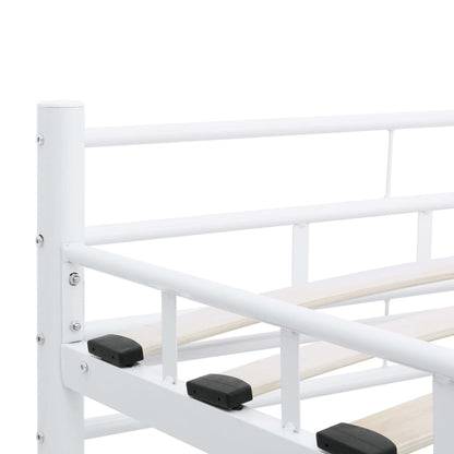 White Metal Bed Frame 140x200 cm - vidaXL Elegant Design