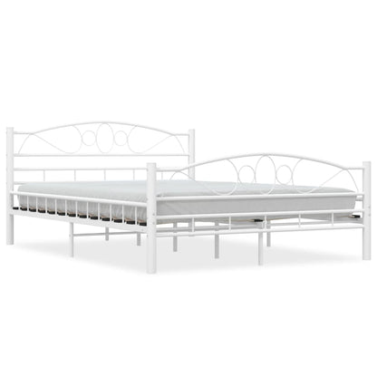 White Metal Bed Frame 140x200 cm - vidaXL 285303